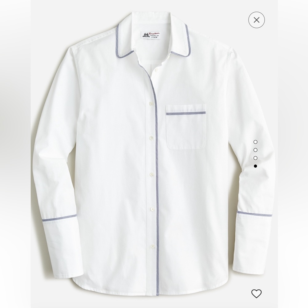 J.Crew Classic-fit Tipped Thomas Mason Shirt NWT
